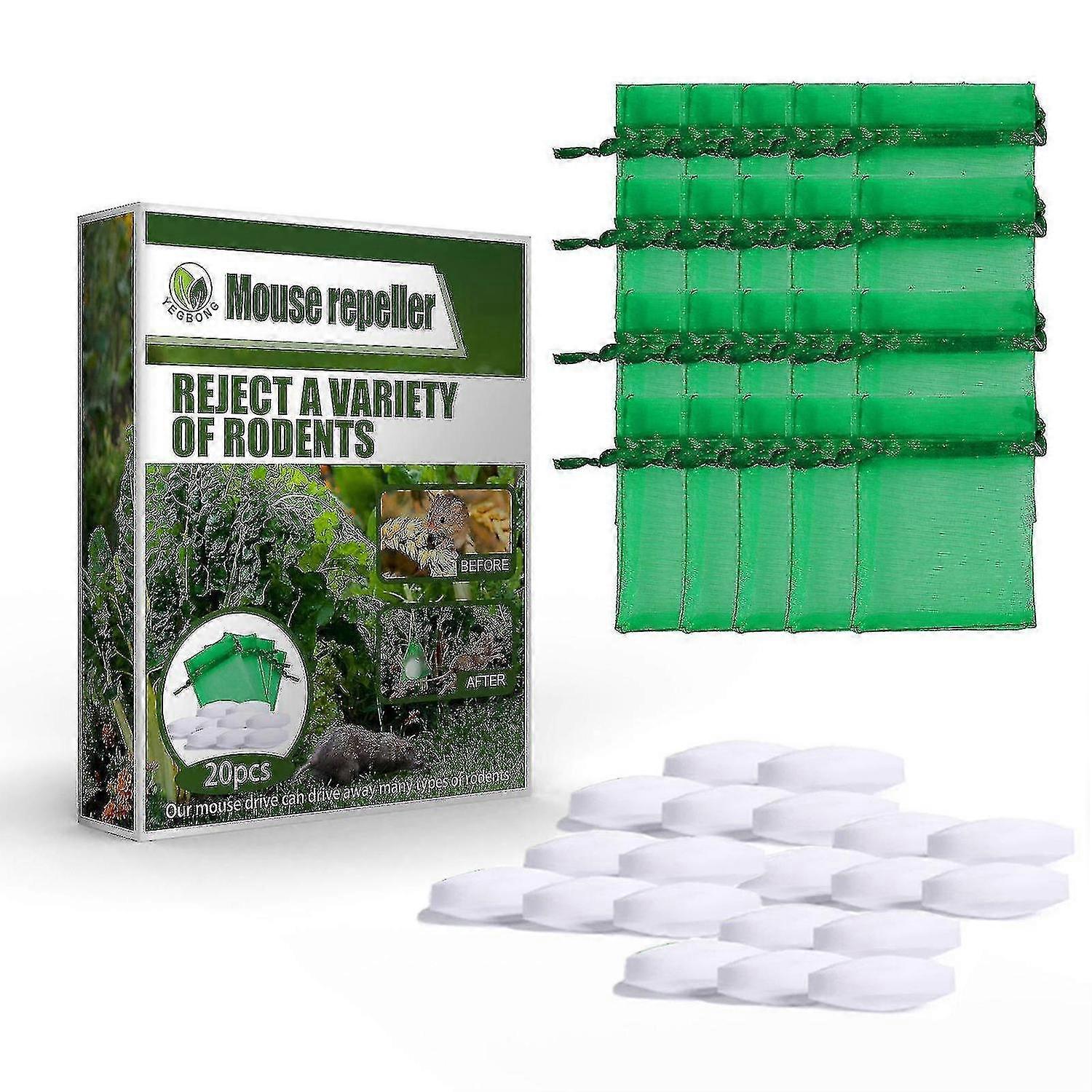 20 pcs menthe poivrée huile souris rat boules répulsives - lutte antiparasitaire, répulsif à souris