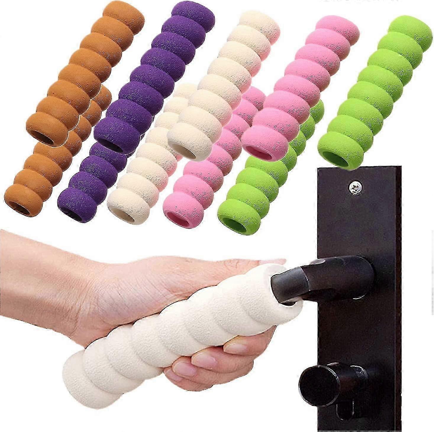 10 Pack Door Handle Buffer Foam Stops with Silicone Protectors