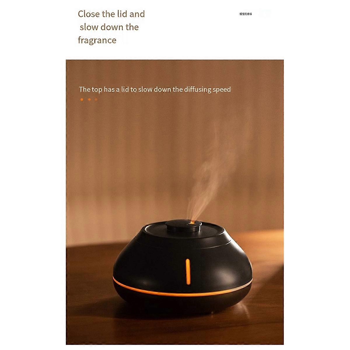 Colorful Flame Aromatherapy Desktop Air Home Diffuser Machine,Black