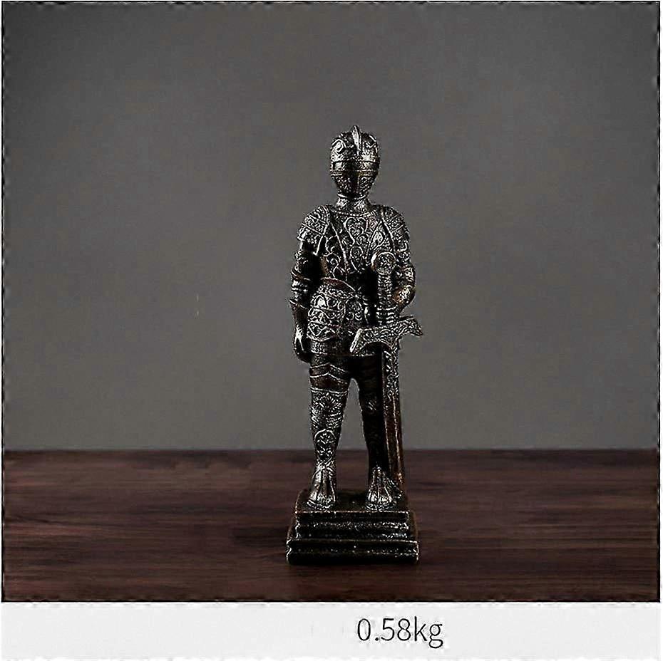 Vintage Roman Soldier Figurine Decorative Statue Historical Character Art Piece