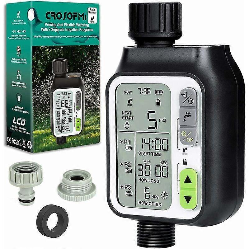 Garden Water Timer, Automatic Irrigation, High-Flow Outlets