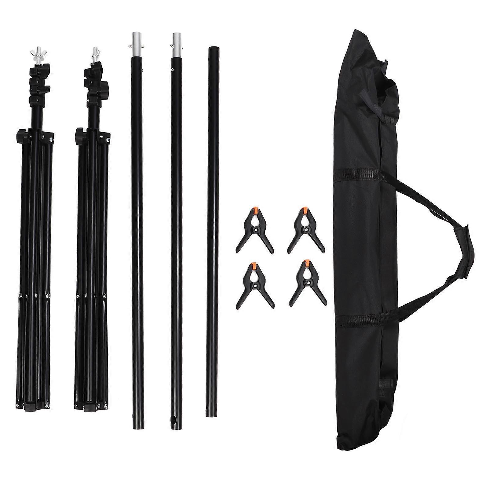 Kit de support de toile de fond réglable en alliage d'aluminium avec pinces à ressort pour la photographie de portrait en studio