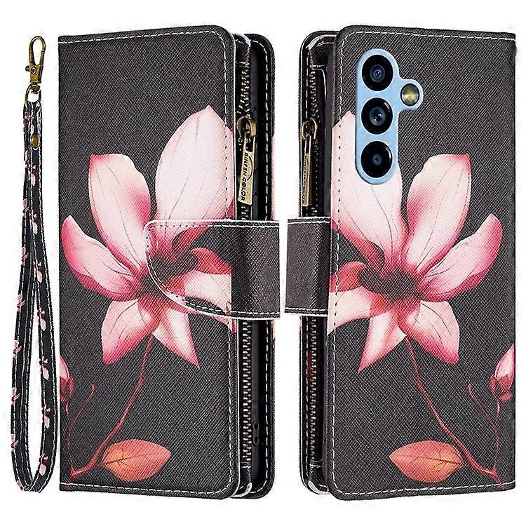 BF Pattern Printing Leather Series-4 Compatible For Samsung Galaxy A54 5G Wallet Case Style-03 Zipper Pocket PU Leather Stand Full