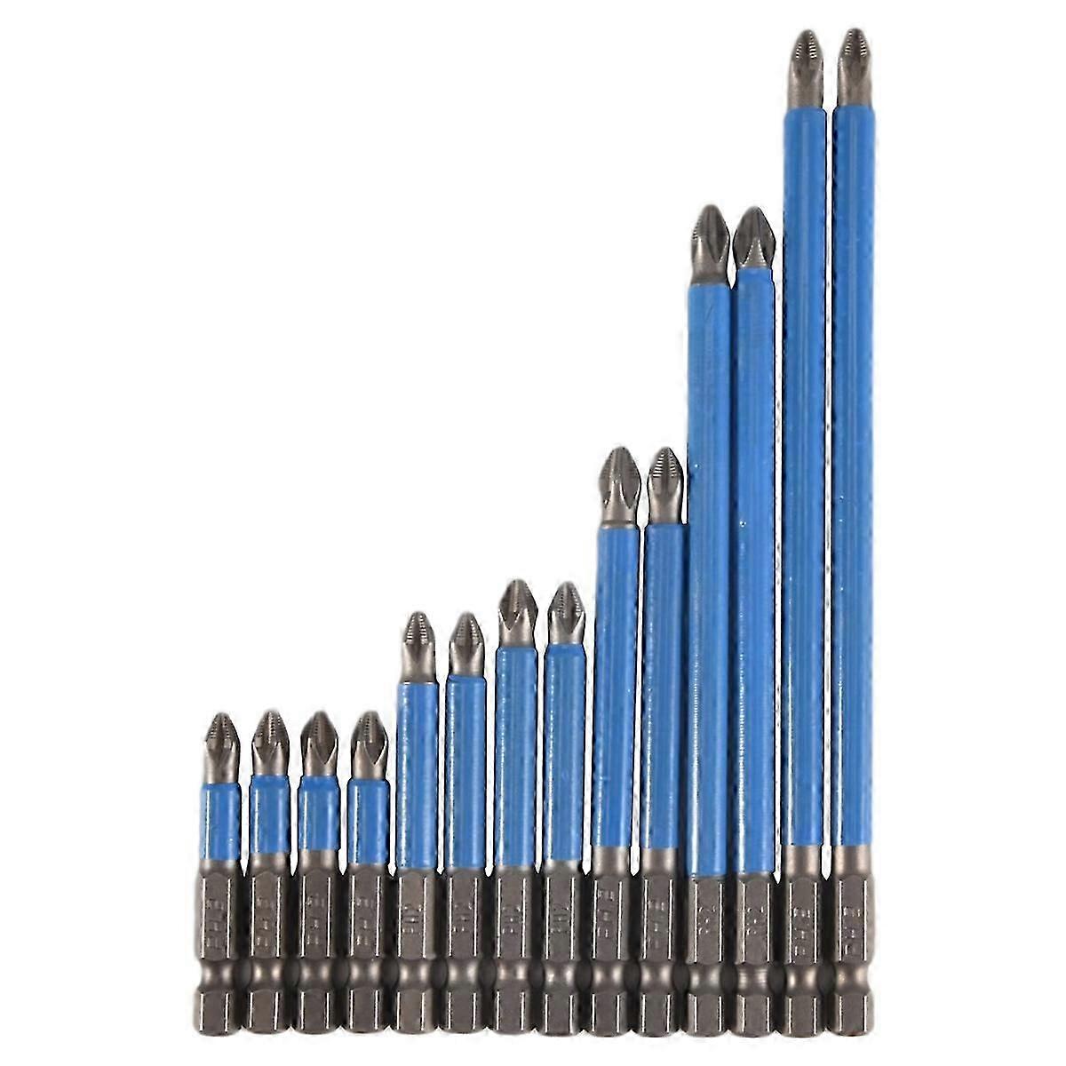 14 Pcs Magnetic Anti Slip Screwdriver Bits Set Impact Driver Bit Set 1/4 Inch Hex Shank Cross Drill