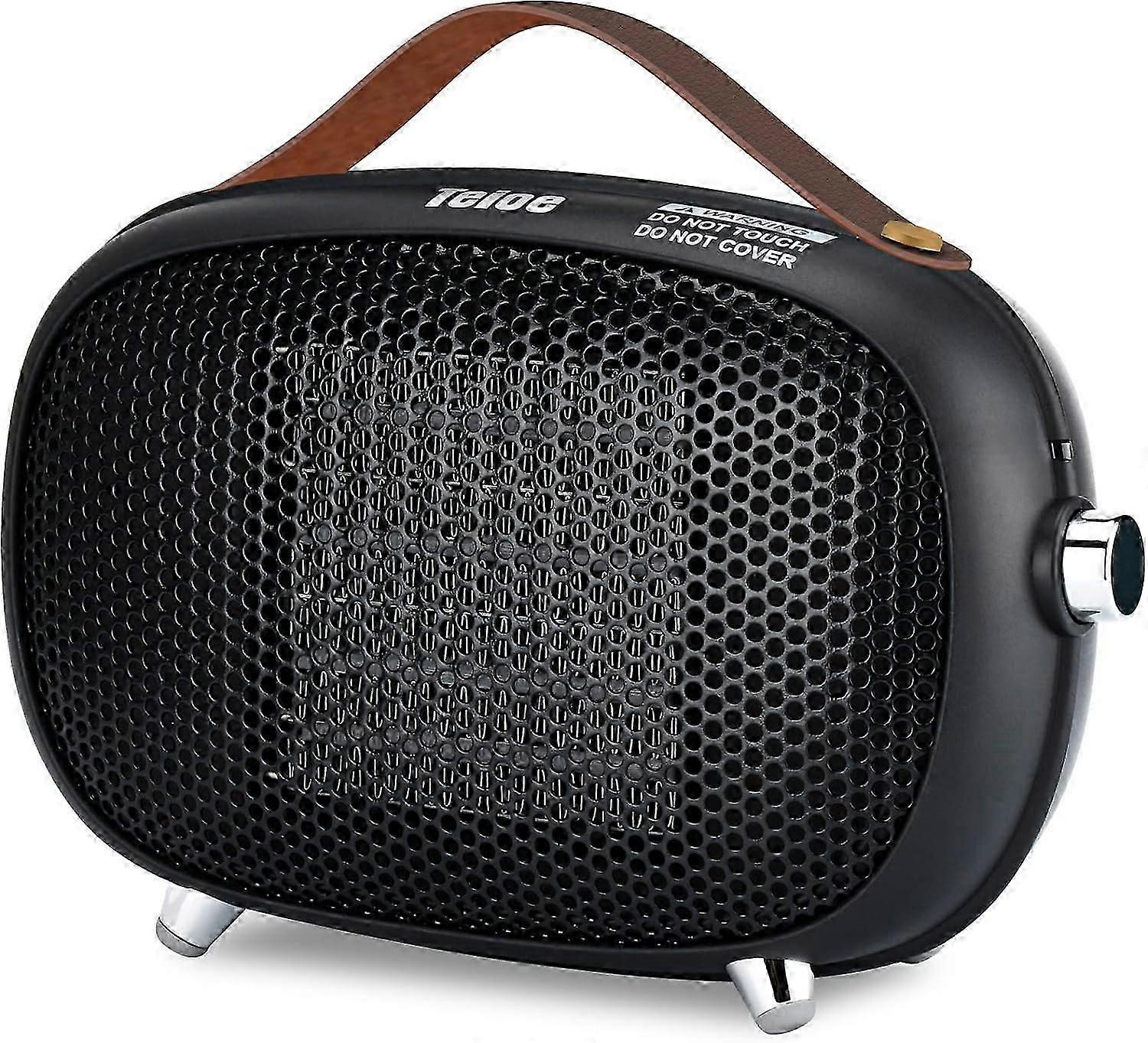 Mini Electric Ceramic Space Heater 800W/400W, Small, PTC with Tip-Over and Overheat Protection, 3 Operating Modes for Office, Bedroom and Under Desk (