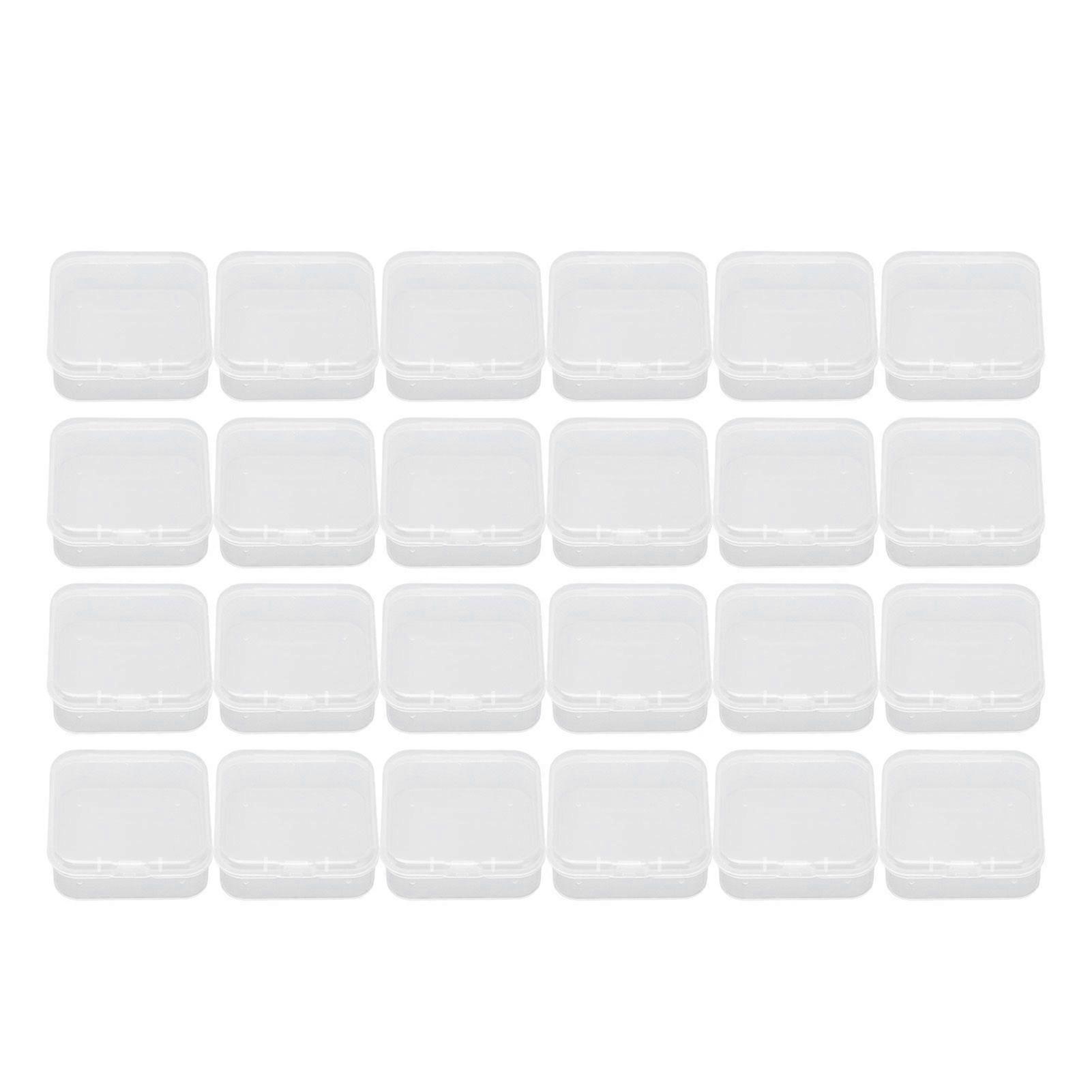 24Pcs Mini Plastic Jewelry Boxes for Beads and Earring Storage