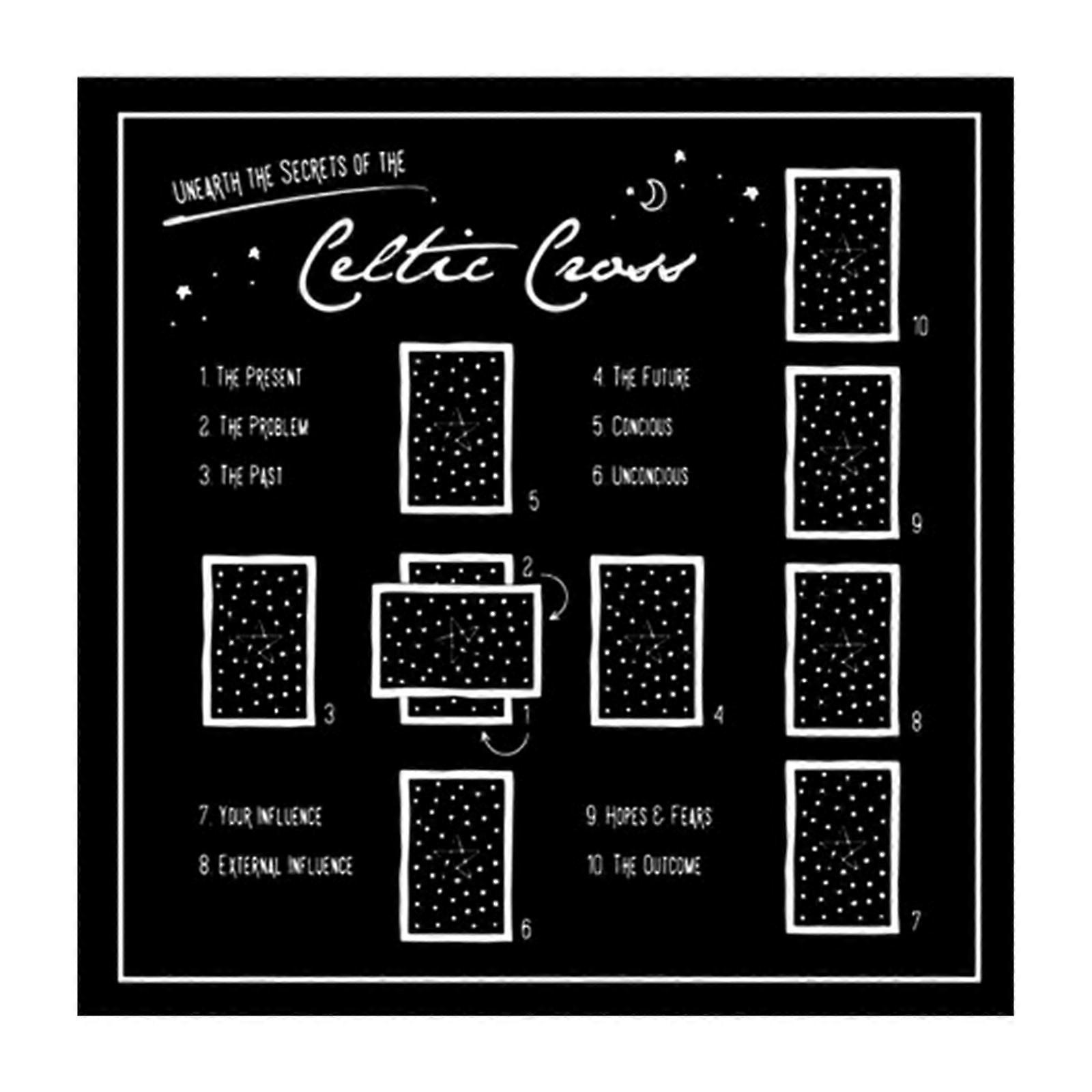 Divinations Tablecloth Moon Flower Pattern Astrology Tarots Card Tablecloth Altars Cloth Divinations Board Game Accessory