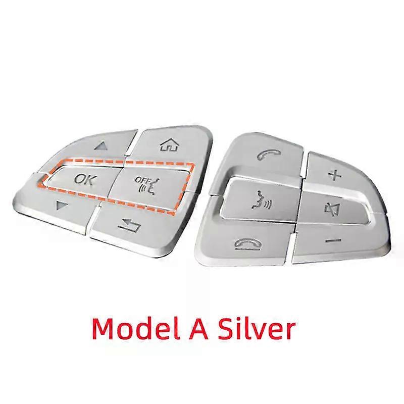 Car Steering Wheel Button Covers Trim Stickers Fit compatible for Mercedes Benz GLC X253 C Class W205 CLA GLA A Class X156 C117 W176