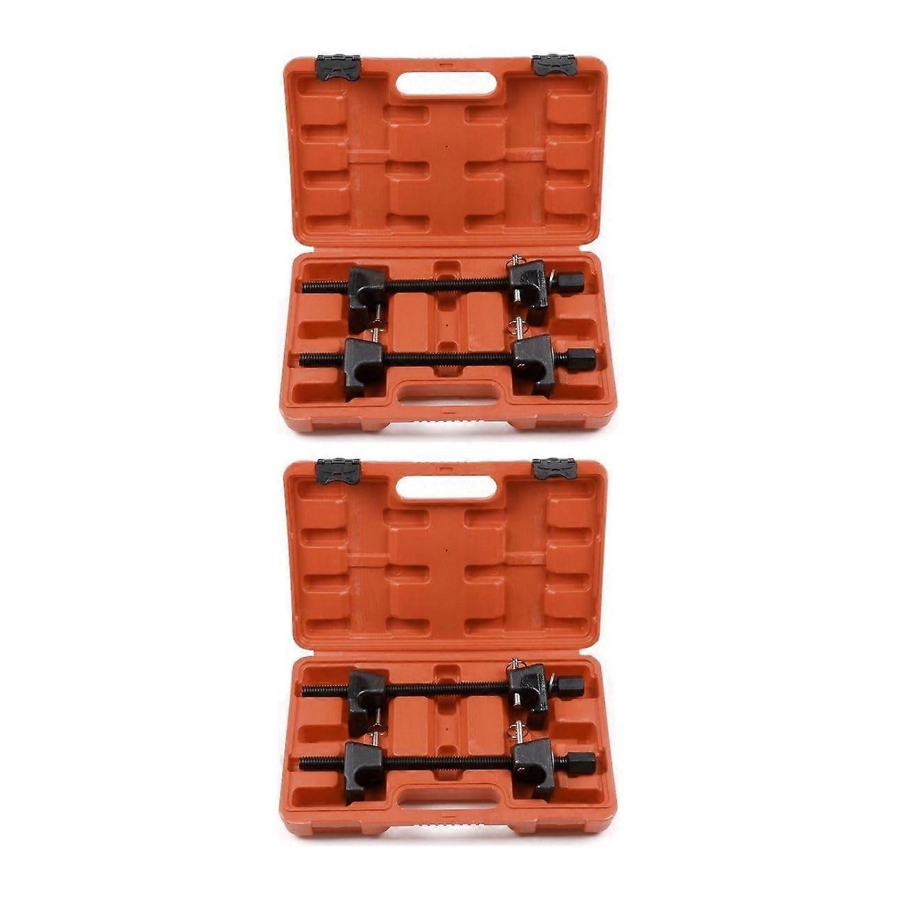 4 Pieces Left Side Struts Springs Shock Absorber Black Compressor Garage Tool E10501CP400S