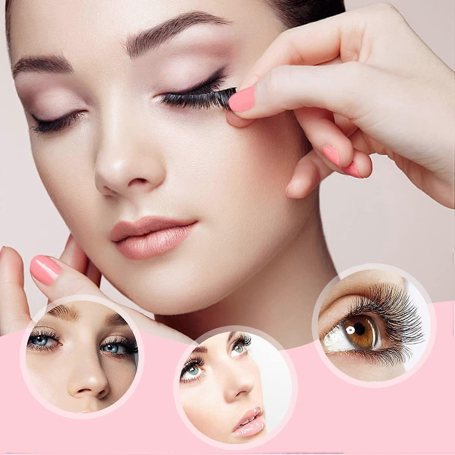 2 Pairs Reusable Self-Adhesive False Eyelashes Natural False Eyelashes without Glue