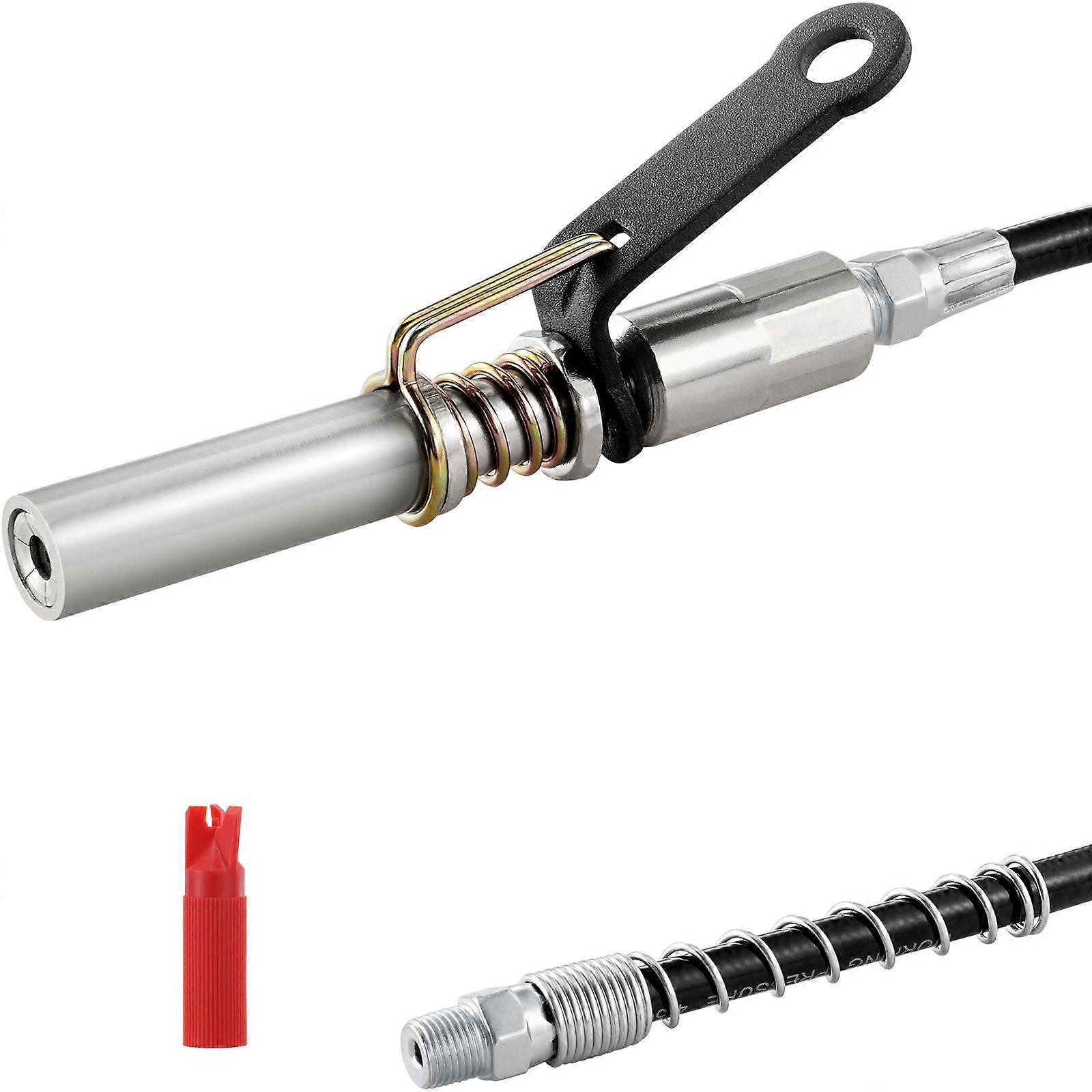 Grease Gun Coupler, 10000 PSI High Pressure, 6-Jaw Locking,Compatible with All Grease Guns 1/8" NPT Grease Fittings for Automobiles