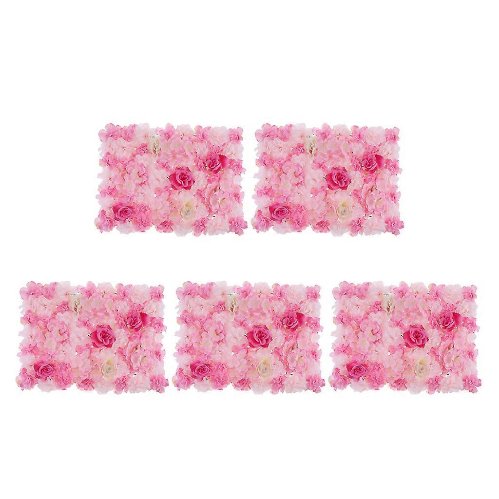 Pack of 5pcs Artificial Silk Flower Wall Panels Wedding Decoration 60 X 40cm