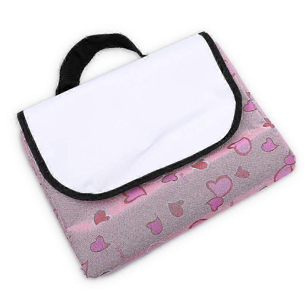 Outdoor-Decke (Rosa Herz) Wasserdichte Picknickmatte Feuchtigkeitsbeständig Strand Camping Baby