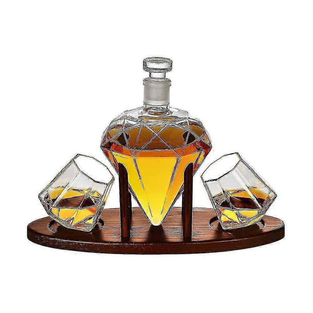 Caraffa con due bicchieri e vassoio - Diamante