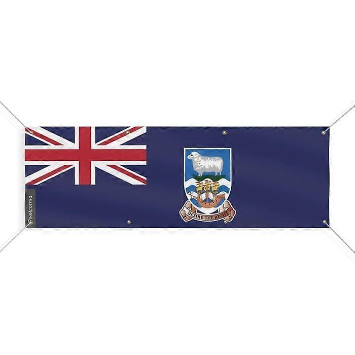 Falkland Islands Flag Banner 8 Grommets 190x570 cm