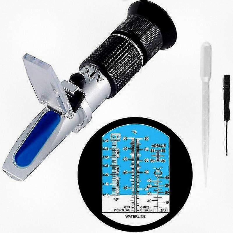 Antifreeze Refractometer 4 in 1 for Checking Automotive Antifreeze Freezing Point Battery Acid Tester Suitable for Any Brand