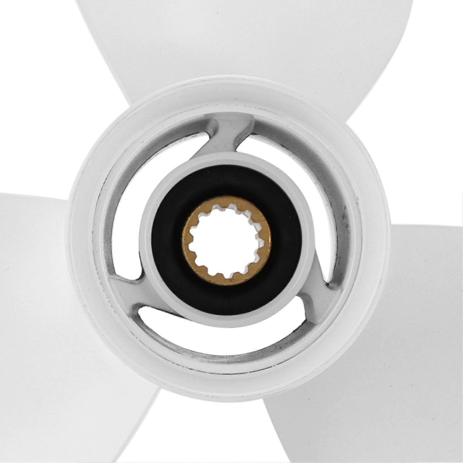 Aluminum Alloy Outboard Propeller 3 Blades 13 Tooth Straight 11-3/4" & 10" for Yamaha 25-60 HP Engines