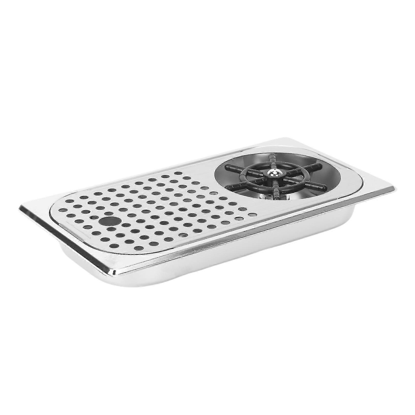 Rustfrit stål glas skyllemiddel til øl og tekopper - sølv (201 diameter)