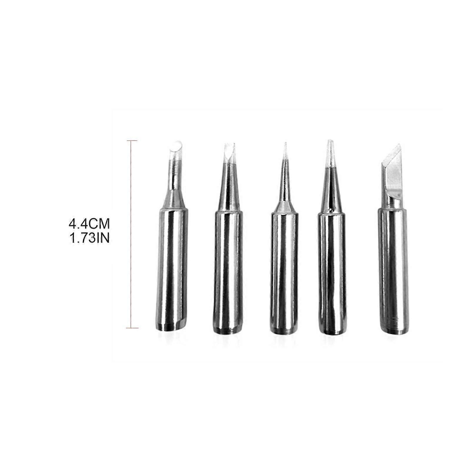 5 Pcs 900M-T Electric Soldering Iron Tip for Soldering Rework Station I+B+K+2.4D+3C Improve Welding Efficiency Lead Free