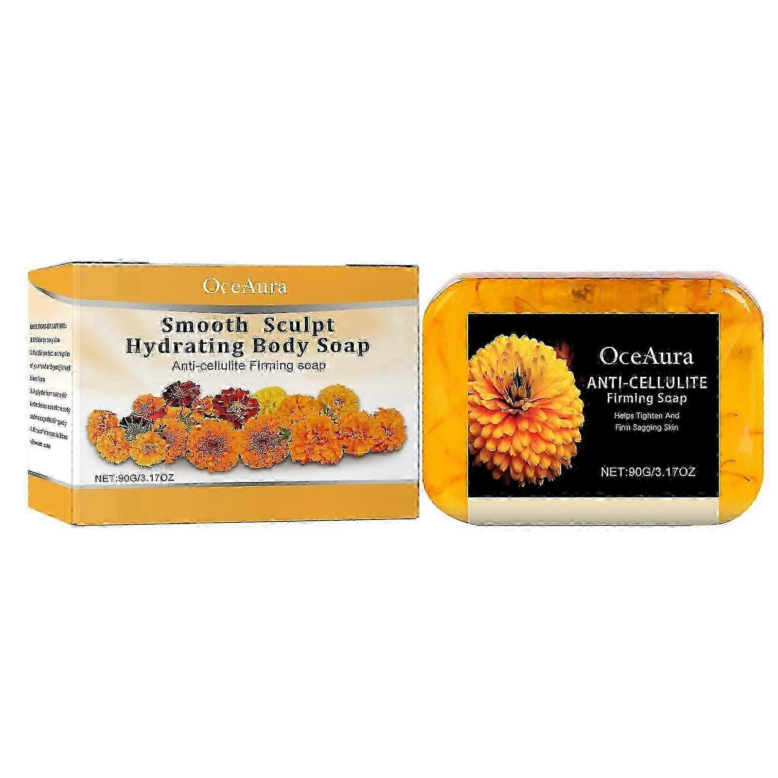 Calendula Soap Bar, Smooth Sculpt Hydrating Body Soap, 90g Σαπούνι Σύσφιξης κατά της Κυτταρίτιδας, Συσφίγγει, Ενυδατώνει και Καθαρίζει το Δέρμα