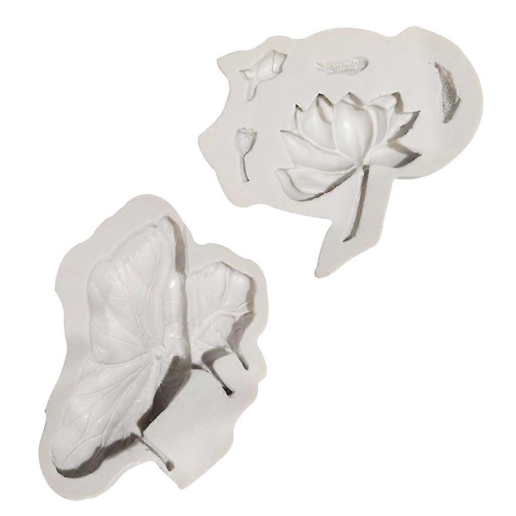 2pcs Lotus Silicone Mold for Baking Chocolate Mousse Cake Waffle Cookie Candy