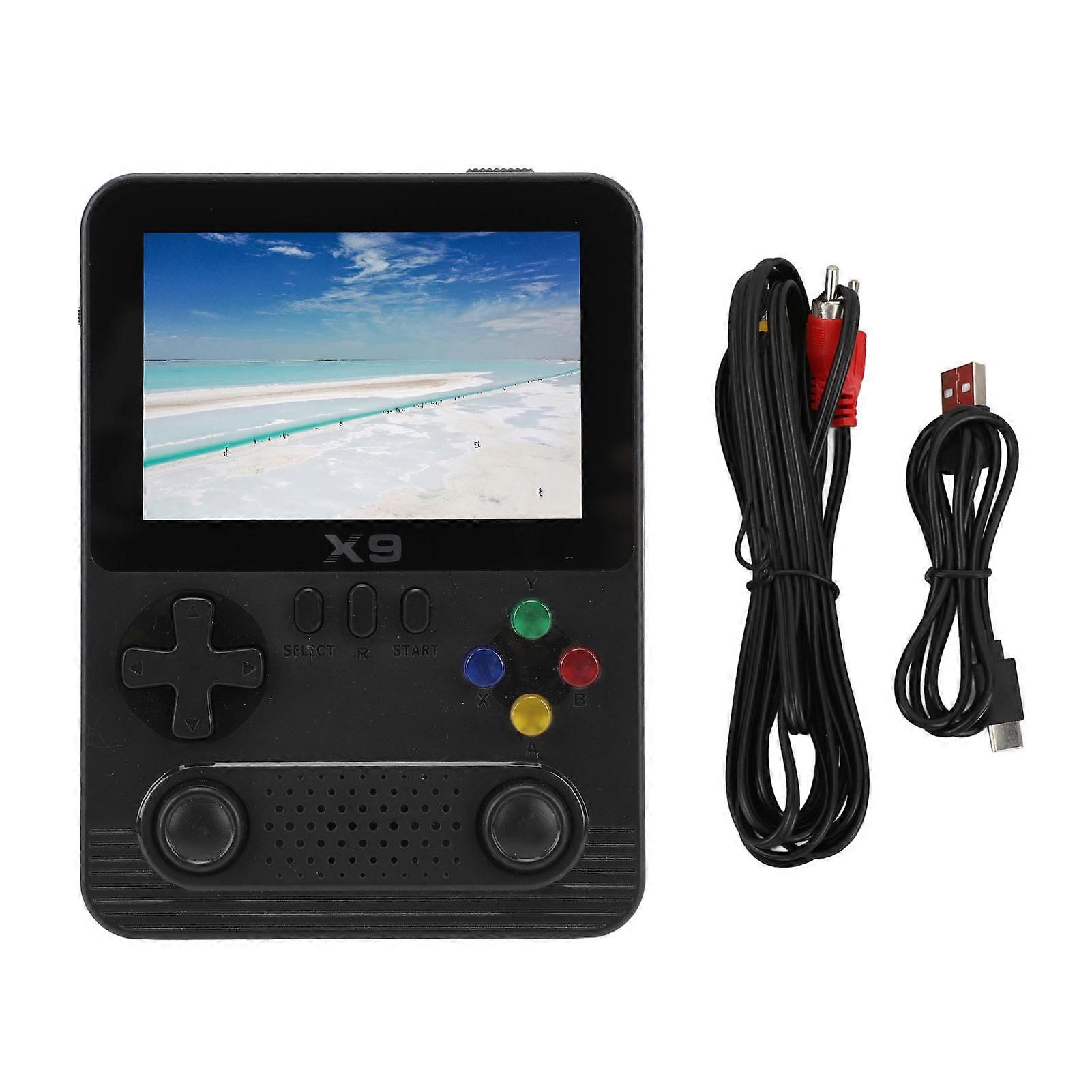 Retro Handheld Gaming Console with 3.5" IPS Screen, 32G Memory, 6000mAh Battery, Black