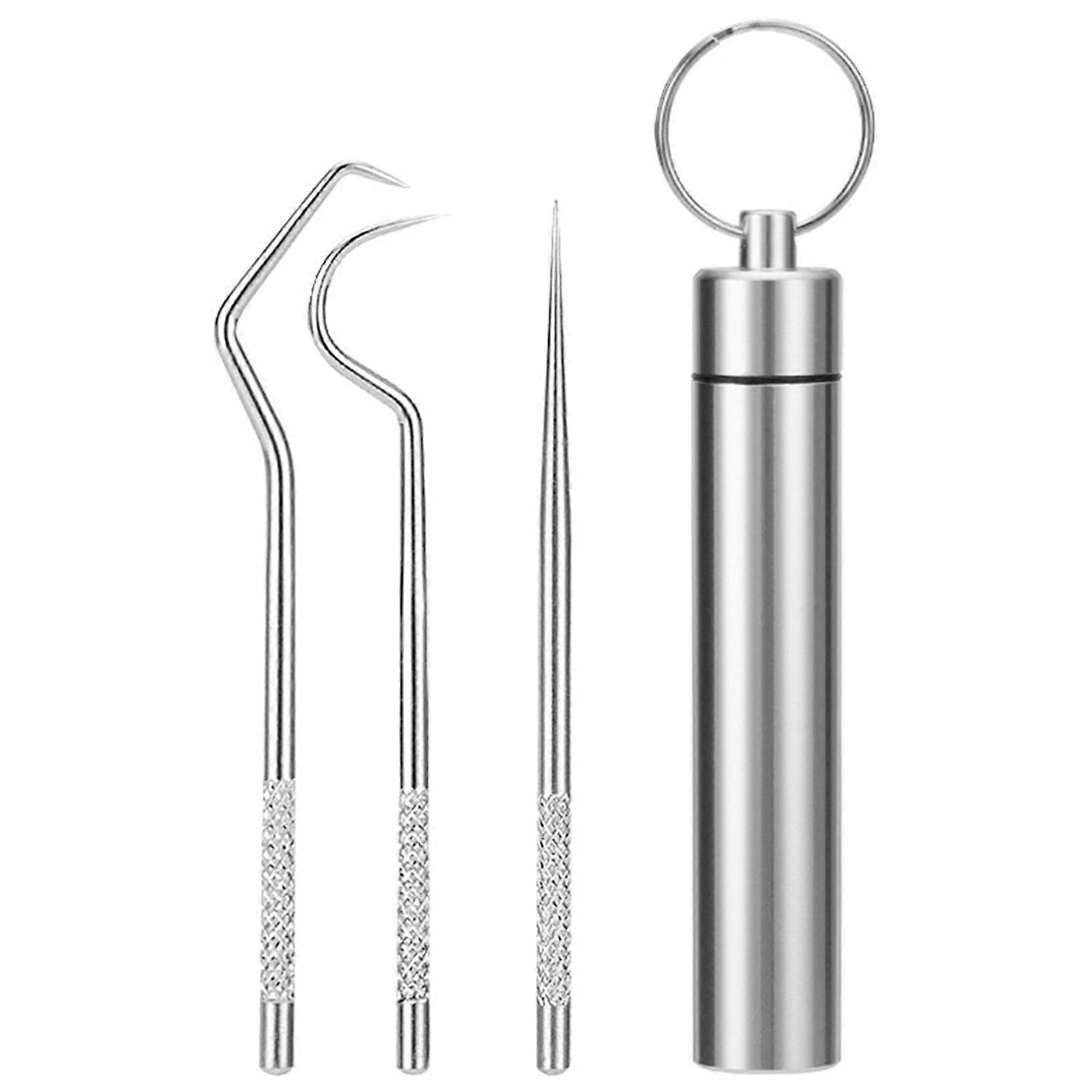 Steel Portable Toothpick - Compact & Lightweight with Ergonomic Design for Easy Grip