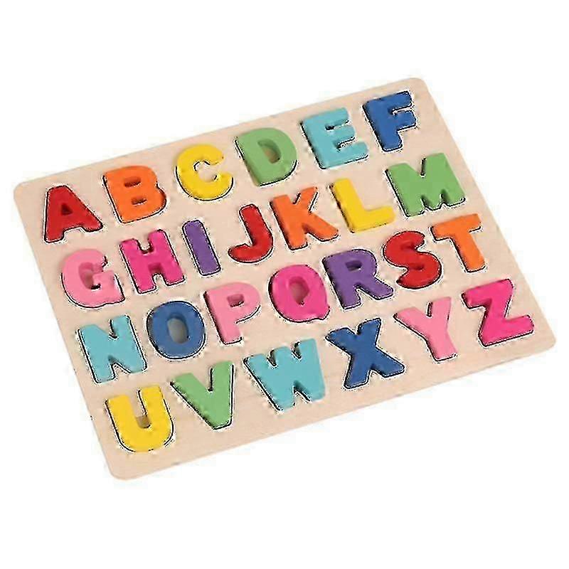 Puzzle dell'alfabeto multicolore in legno - 1 pezzo, dimensioni 30 * 22,5 cm, adatto a vari scopi educativi
