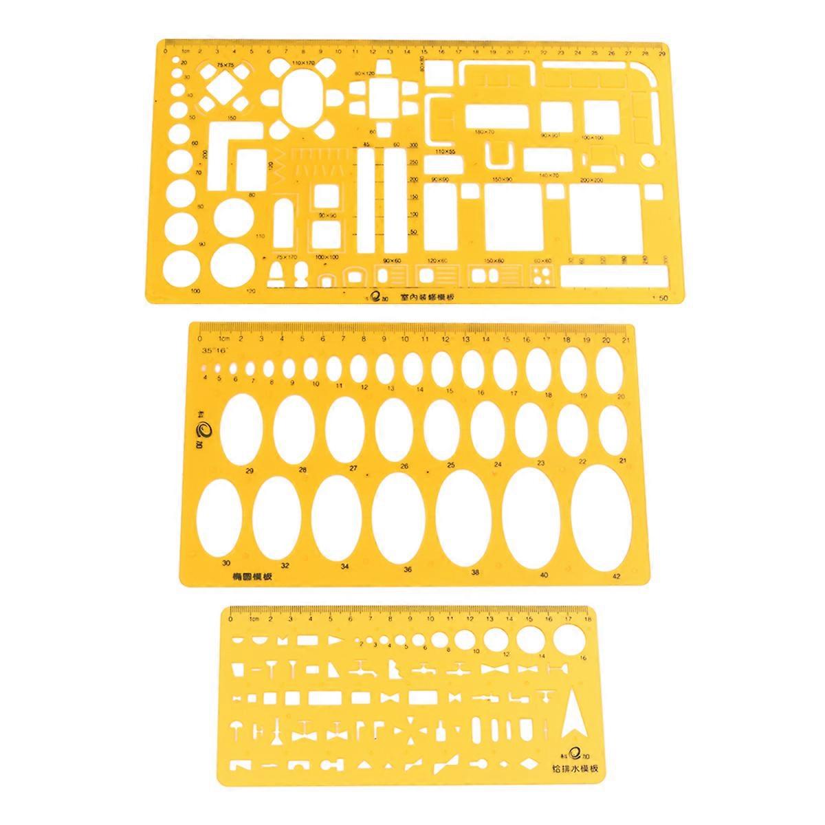 Oval Shaped Stencil for Drafting, Robust Construction, Versatile for Interior Concepts