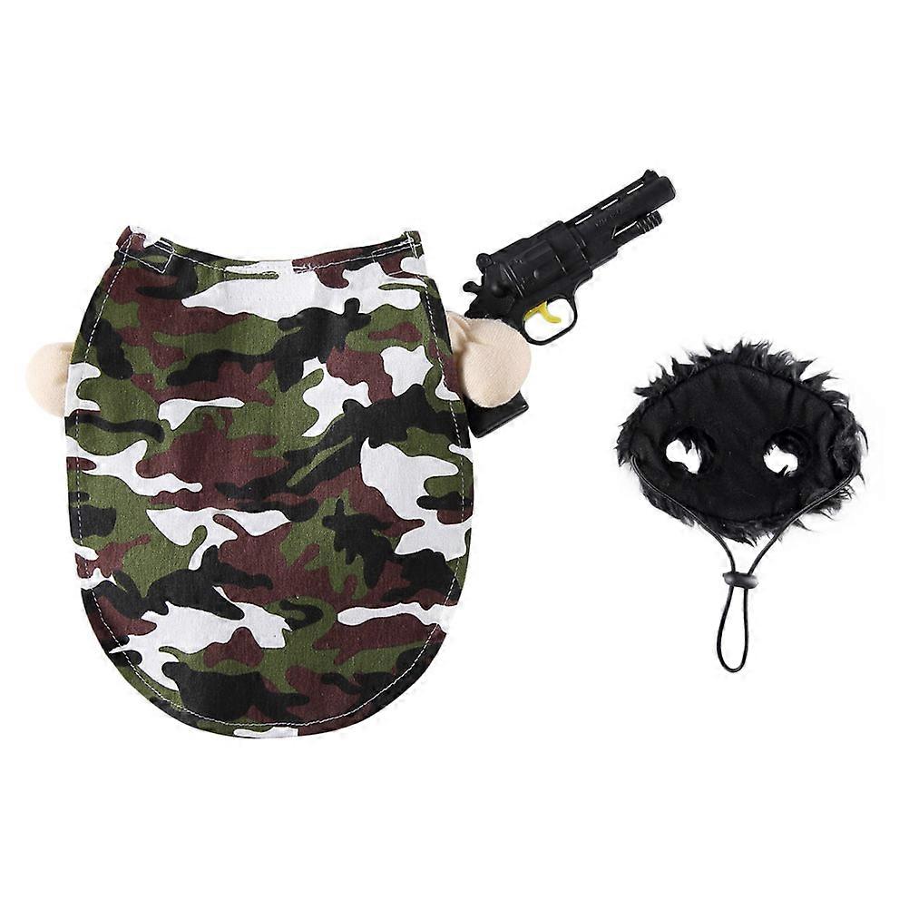 Camouflage Pet Costume Made of Polyester Comfortable and Breathable for Most Dog Perfectly