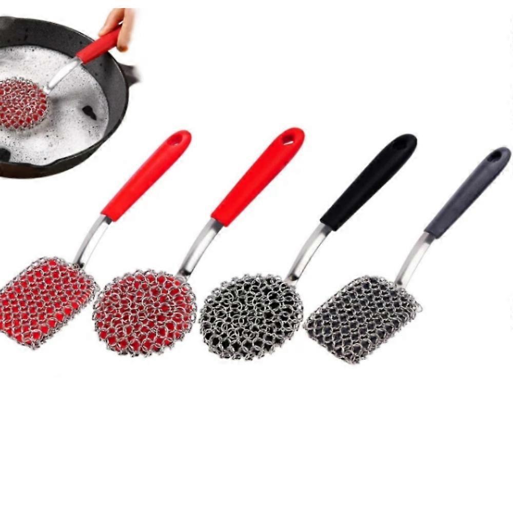 Chainmail Grill Scrubber, Chain Mail Scrubber Χυτοσίδηρος, 3-σε-1 Chainmail Cleaner