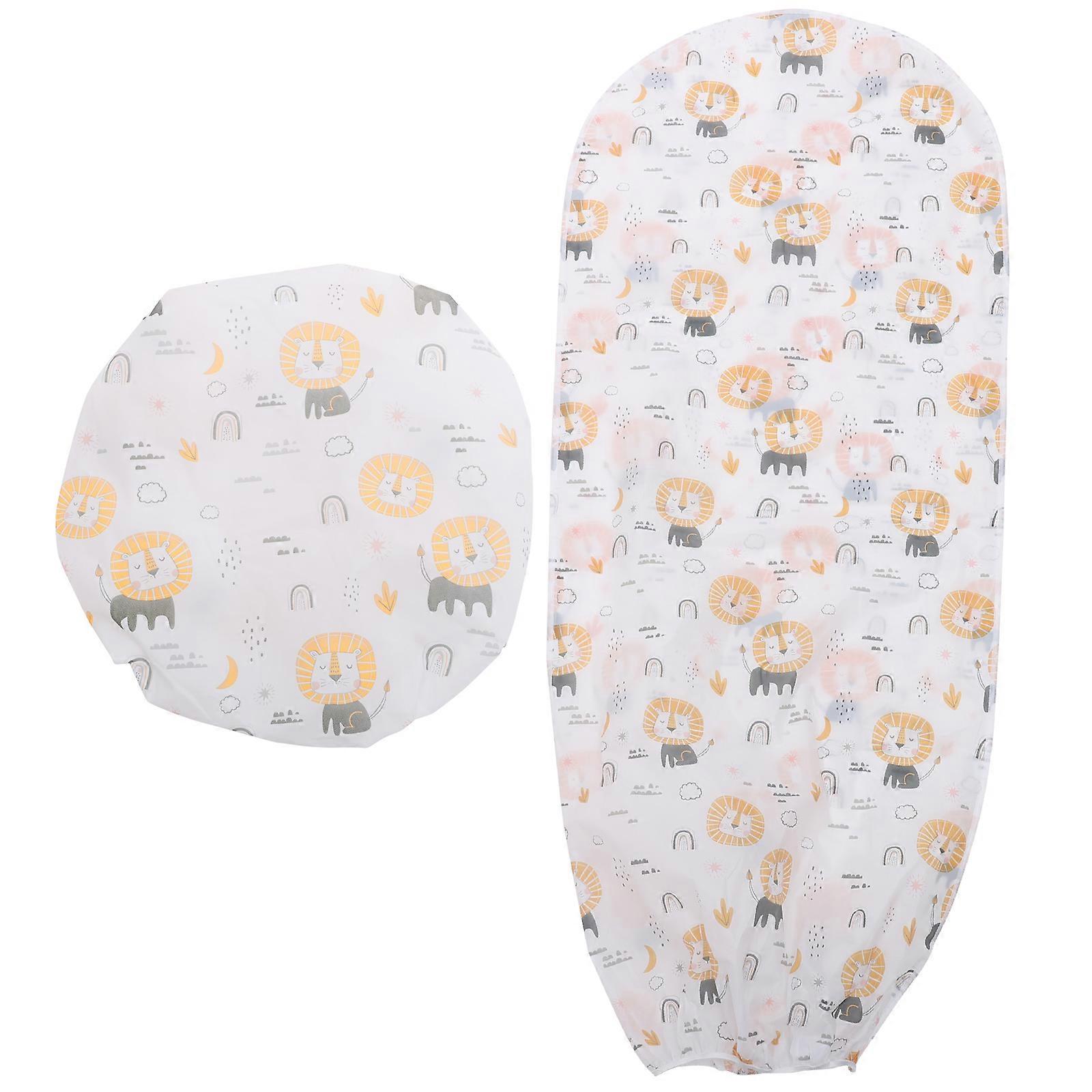 Dust Cover for Floor Fan Protective Cover Vertical PEVA Material for Indoor Use 2Pcs