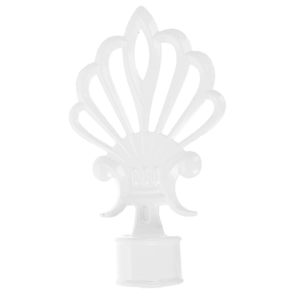 Decorative Window Finials Crown Shape Iron Curtain Rod End For Home Decoration Matte Finish 1Pcs
