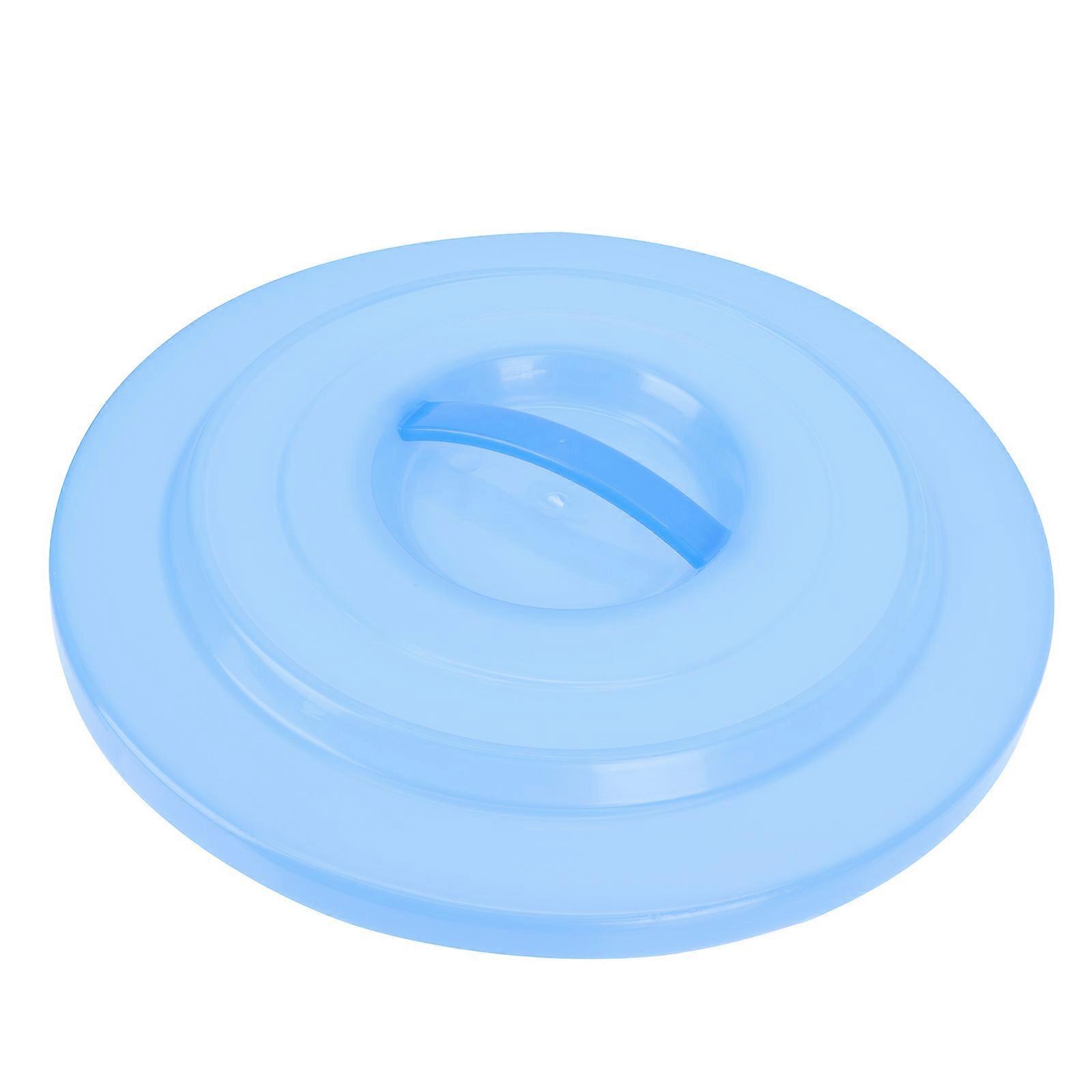 Trash Can Replacement Accessories Heavy-Duty Garbage Lid Plastic Large Sanitation Waste Bin Protector Blue 40x40cm 1Pack