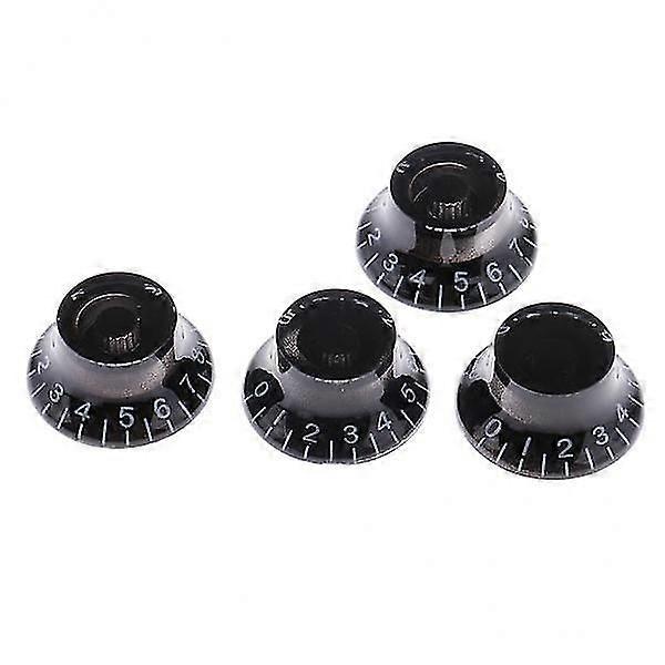 5x4 Pieces Acrylic Volume Tone Control Knobs For Lp Electric Guitar Black