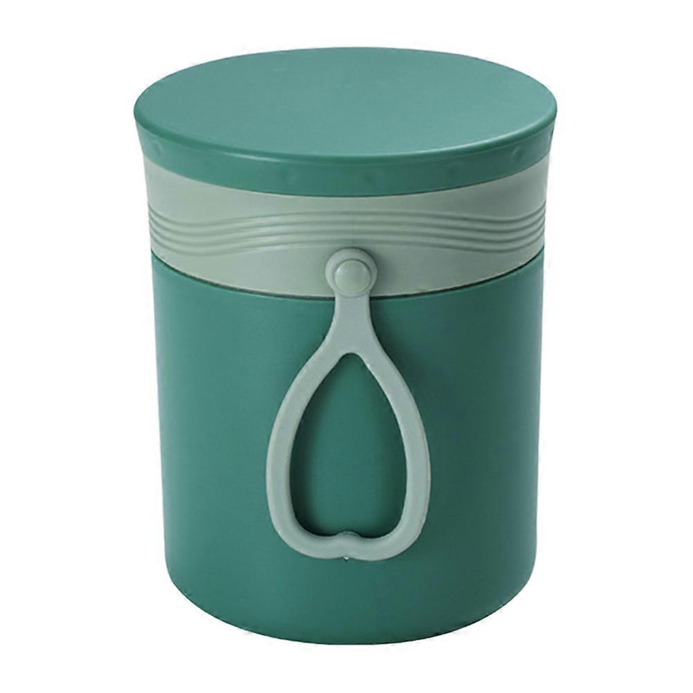 Soup Bowl With Lid Portable Soup Cup Travel School Office Round Green 1Set