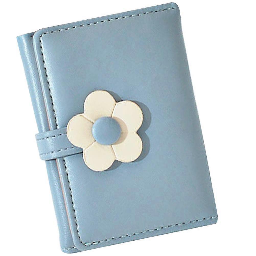 Teen Wallet Girls Simple Style Student Purse Sky-Blue Color Compact Design For Daily Use 1Pack