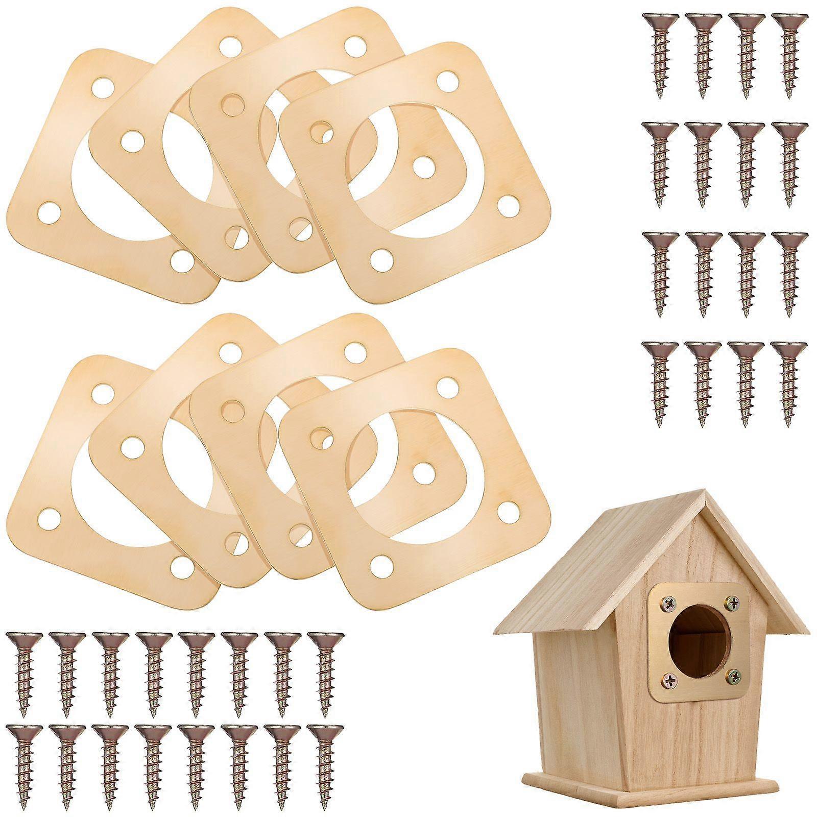 8 Pcs Bluebird House Predator Guards Bird House Hole Protector Copper Birdhouse Guard Bird House Protect