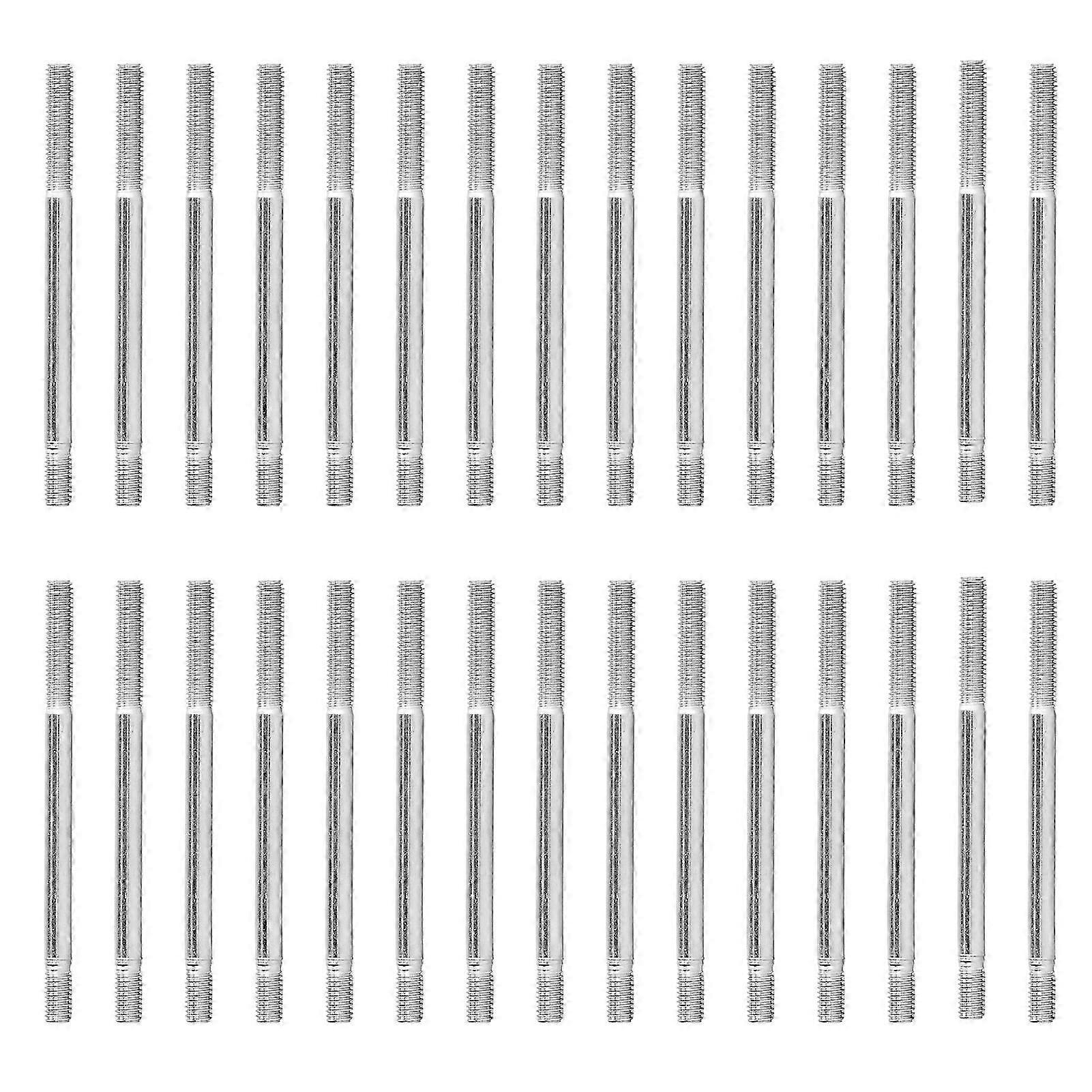 Lot de 30 goujons filetés à double extrémité en acier au carbone résistant à l'usure M6 pour moteur 95 mm/3,7 pouces