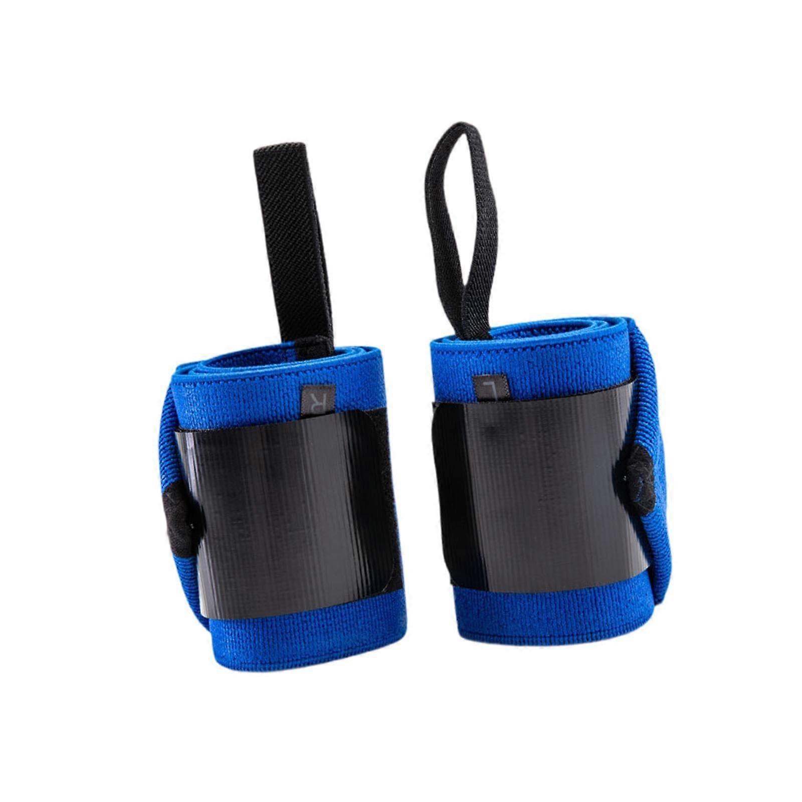 2 pieces fitness wrist straps, wrist support, breathable wrist support, wrist protection for powerlifting, gym, men and blue