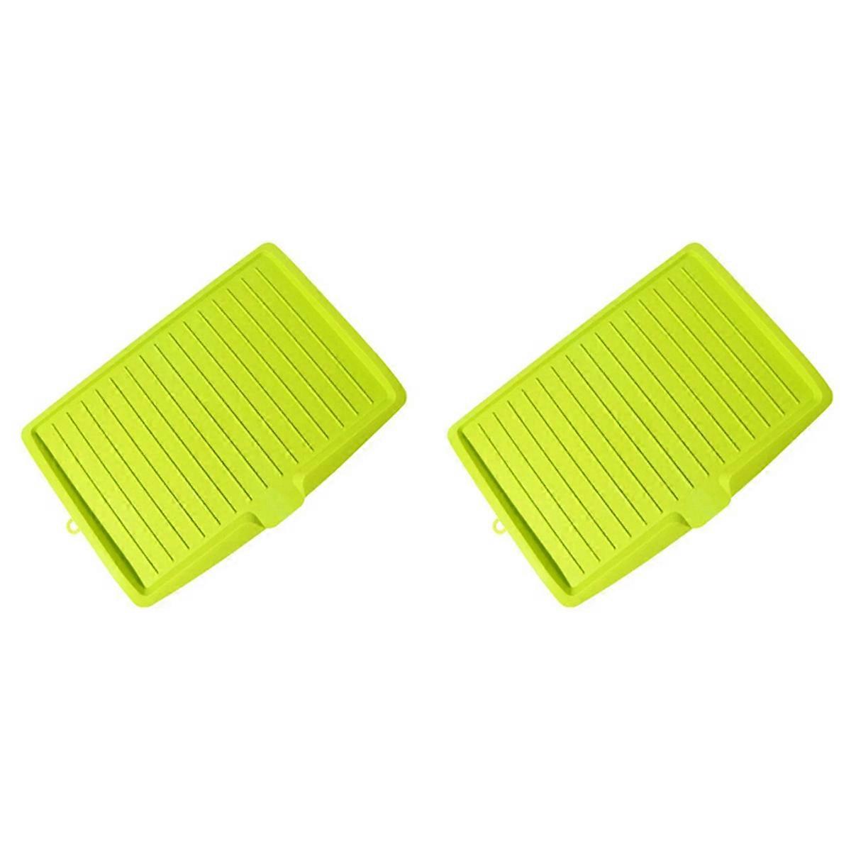 Drain Rack Kitchen Dish Drainer Tray Large Sink Drying Rack ,Green