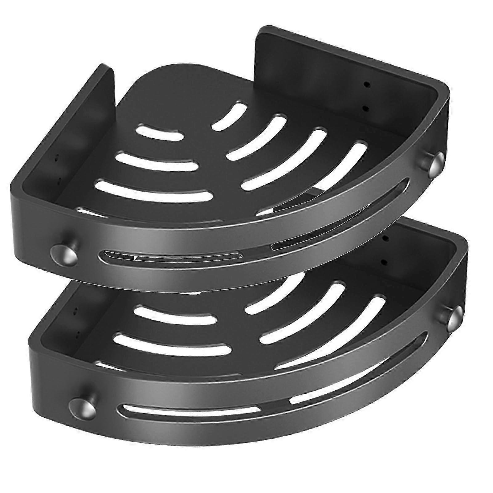 2 Pack Plastic Bathroom Corner Shower Shelf for Bathroom Organization
