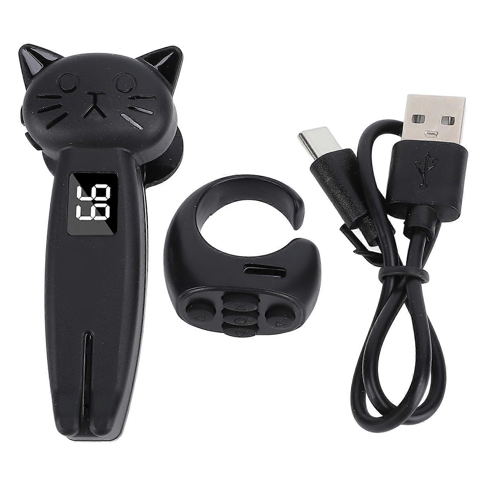 Black Remote Page Turner & Camera Shutter for Kindle, Android Phones, Tablets, E-Readers