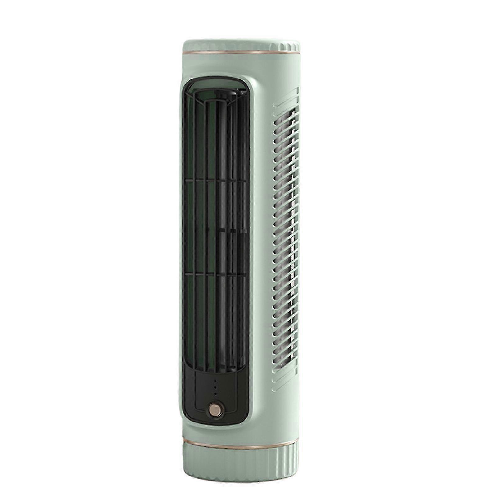 2024 Portable Cooling Tower Fan, USB Rechargeable Bladeless Air Cooler with 3 Speeds for Home & Office
