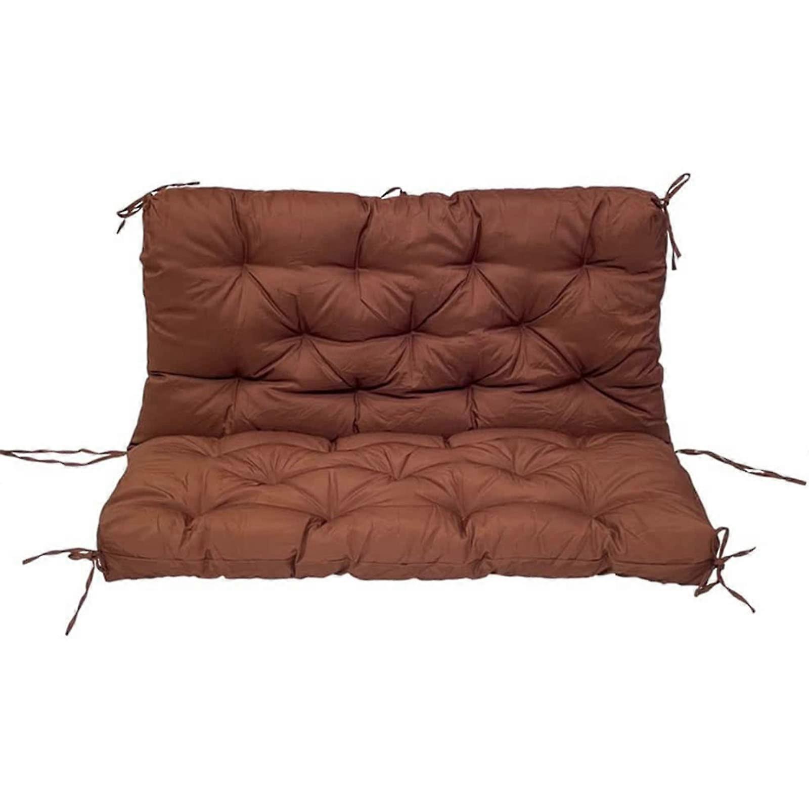 Replacement cushion for swing, waterproof, with backrest, washable, bench cushion for garden faux furniture, 120 x 100 x 10 cm
