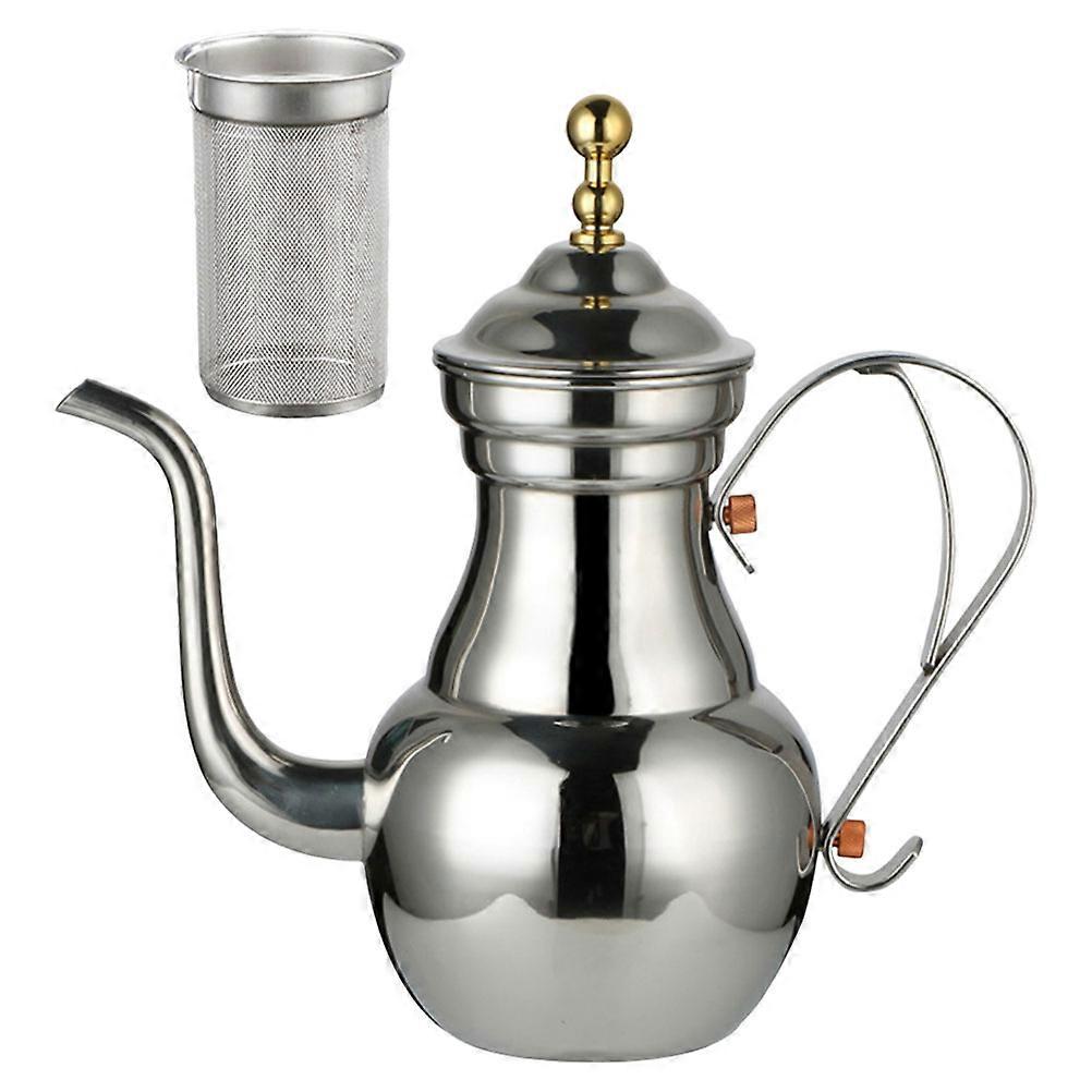 Coffee Serving Pot Long Spout Kettle Middle Eastern Style Heat Resistance 1.5L 1Pcs