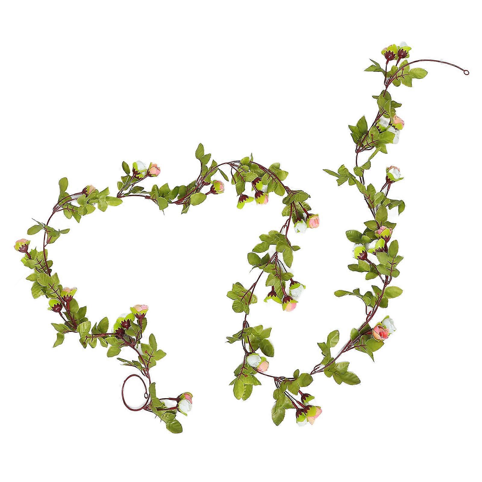 Faux Rose Vine Garland for Home Decor – Sturdy Artificial Flower Wall Decoration for Weddings, Anniversaries & DIY Projects