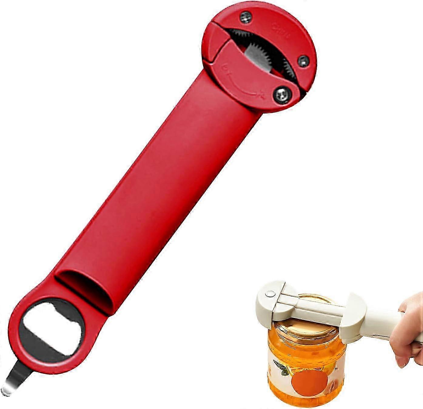 Adjustable 3 in 1 Multifunctional Stainless Steel Can Opener for Anyone with Weak Hands
