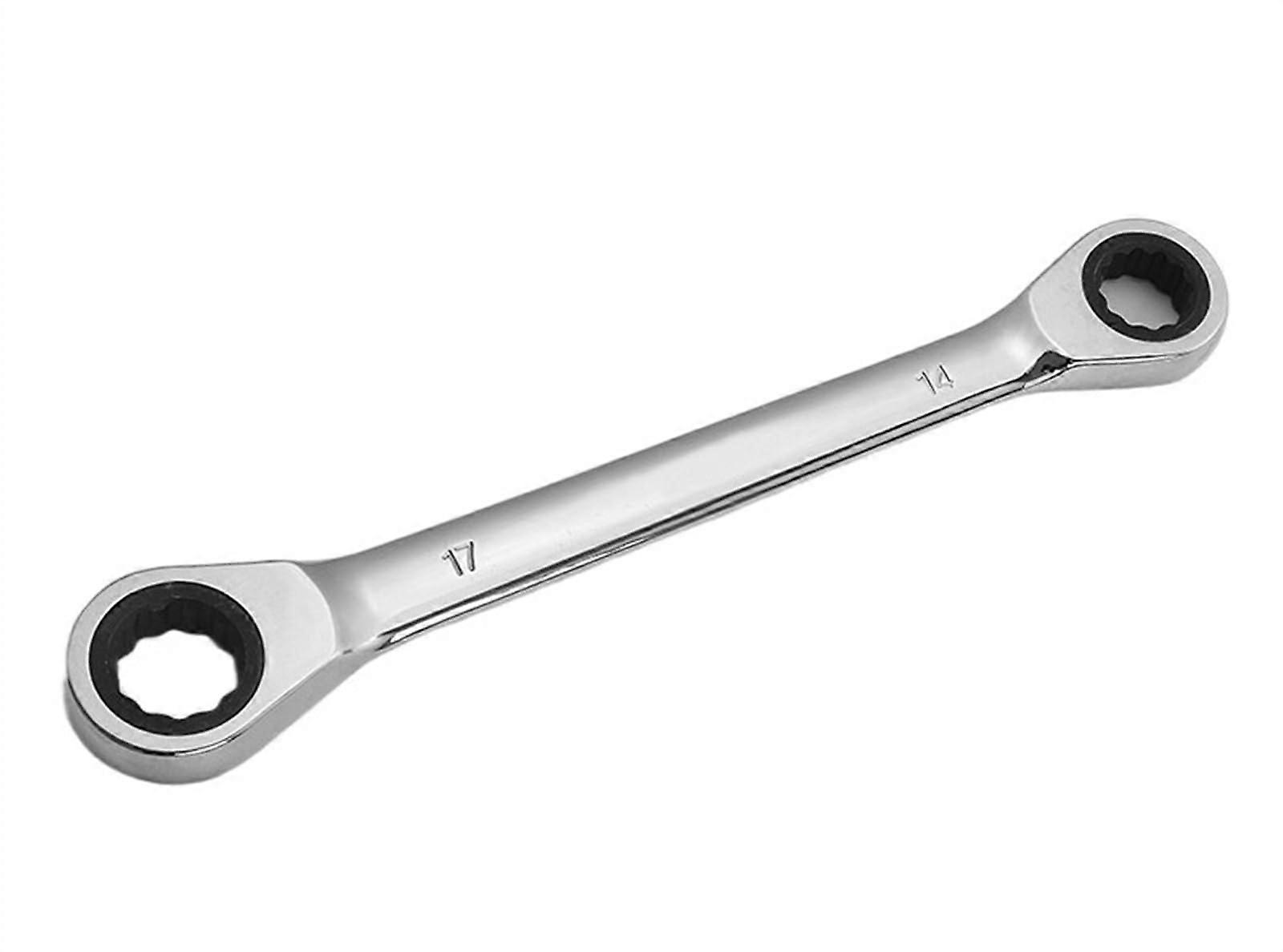 Metrisches Handwerkzeug Ratschenschlüssel 8-19mm Doppelkopf-Ringratschenschlüssel Chrom-Vanadium-Stahl Auto-Reparatur Werkzeug