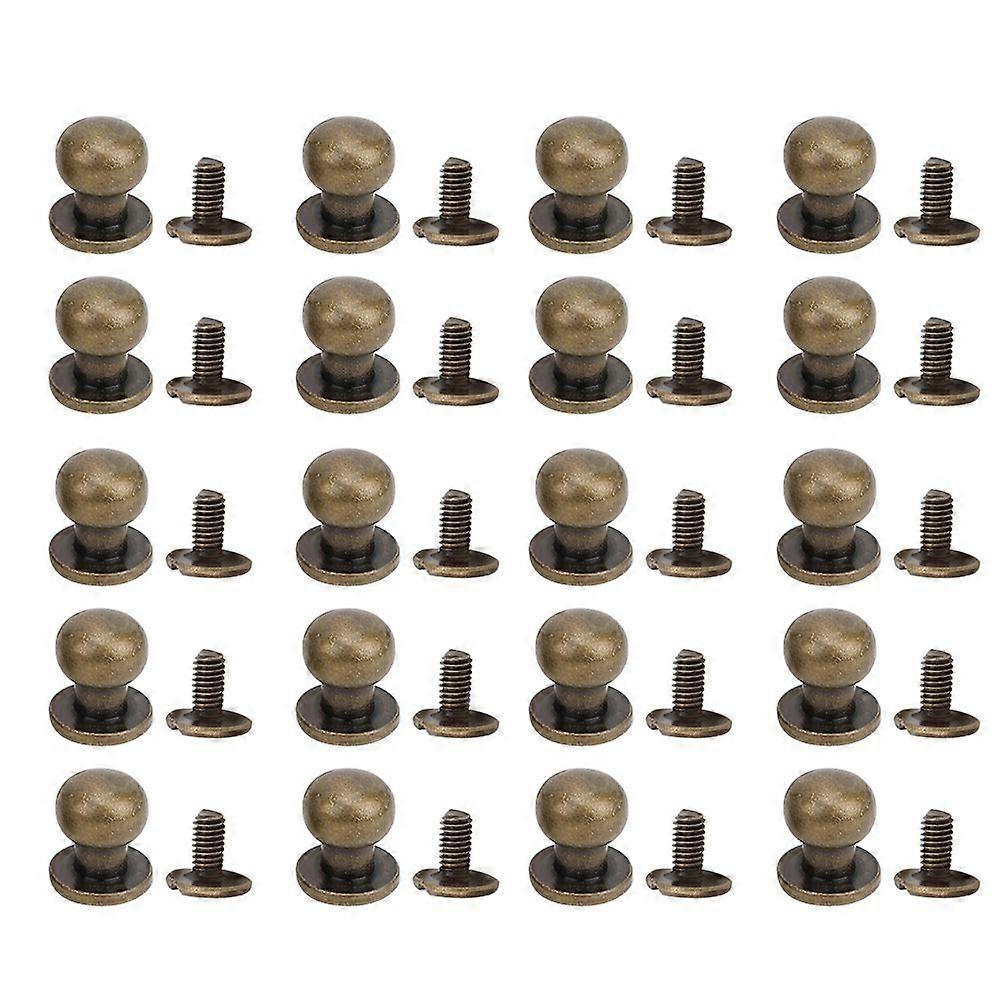 2025 Τελευταίο μοντέλο 20PCS 9 x 8mm DIY χάλκινα πριτσίνια στρογγυλή επικεφαλής θηλή τσάντα νυχιών